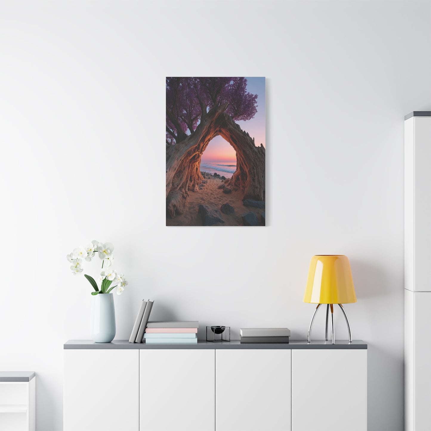 Driftwood Arch Coastal Sunset Wall Art & Canvas Print