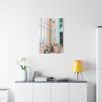 Coastal Resort Lounge Ocean Horizon Wall Art & Canvas Print