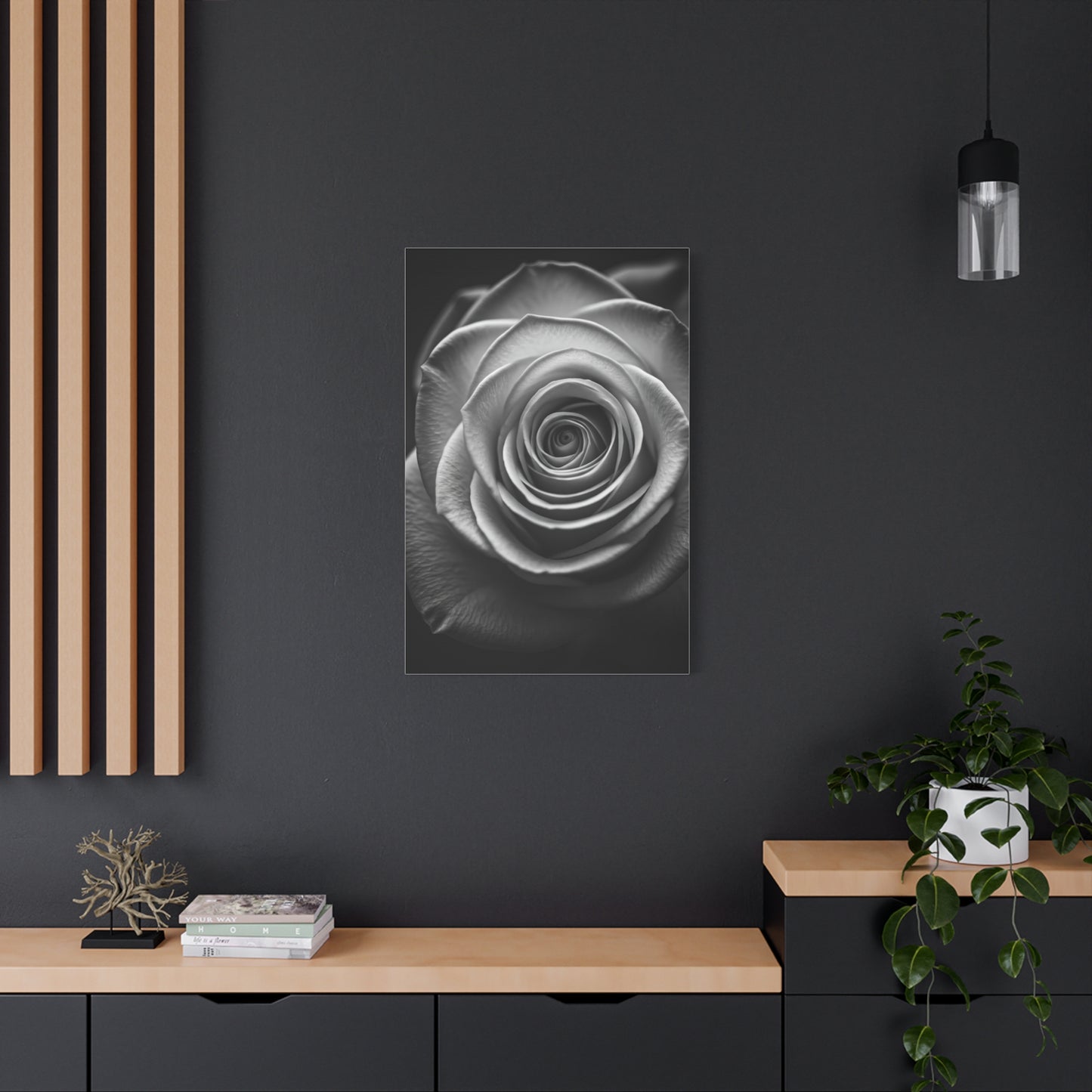 Monochrome Daisy Center Detail Wall Art & Canvas Prints