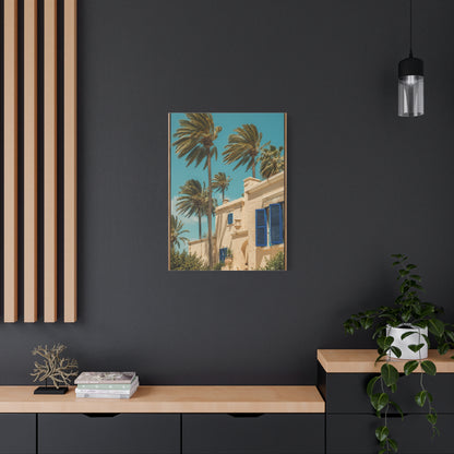 Mediterranean Palm Villa Breeze Tropical Wall Art & Canvas Print