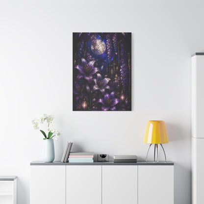 Stained Glass Violet Cathedral Garden Wall Art & Canvas Print