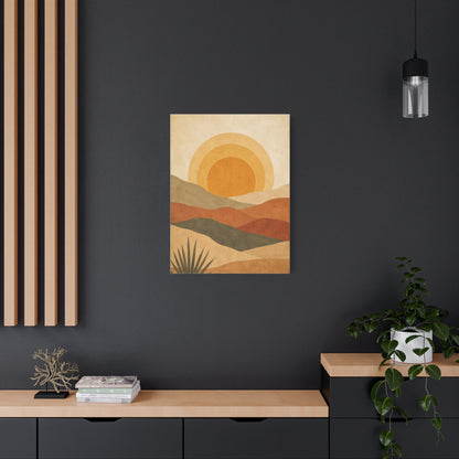 Boho Desert Sun Layers Abstract Wall Art & Canvas Print