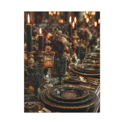 Candlelit Luxury Dinner Table Wall Art & Canvas Print