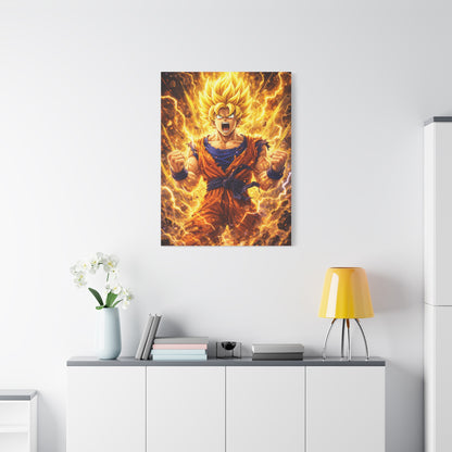 Goku Super Saiyan Power Awakening Wall Art & Canvas Print