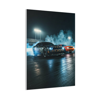 Demon 170 Smoke Assault – Twin Challenger Drag Duel Wall Art & Canvas Prints