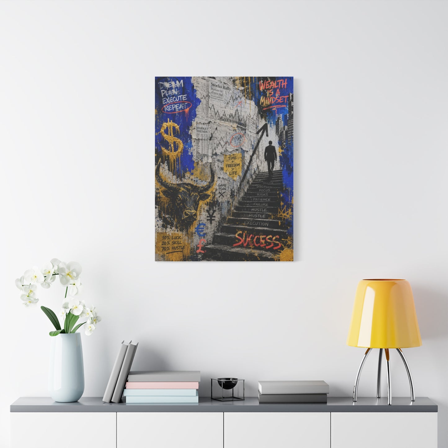 Entrepreneur Street Collage Success Street Wall Art & Canvas Print