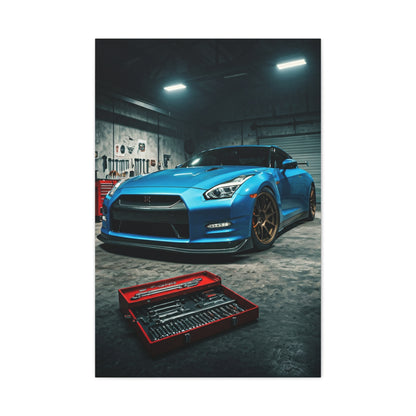 Nissan GT-R Precision Tuning Garage Wall Art & Canvas Prints