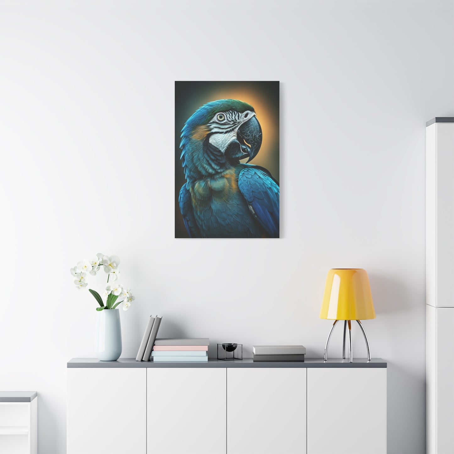 Blue Macaw with Vibrant Feathers Wall Art & Canvas Prints