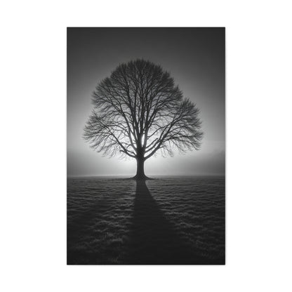 Lone Tree Silhouette Dawn Wall Art & Canvas Prints