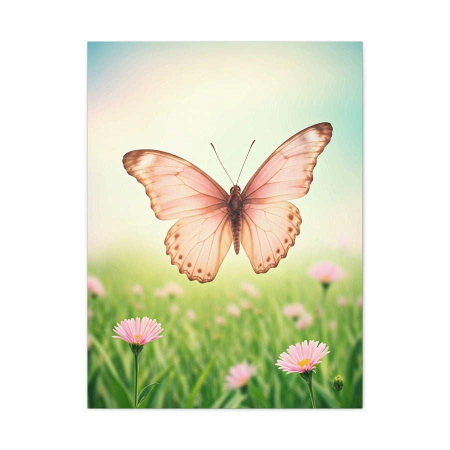 Blush Meadow Butterfly Elegance Wall Art & Canvas Prints