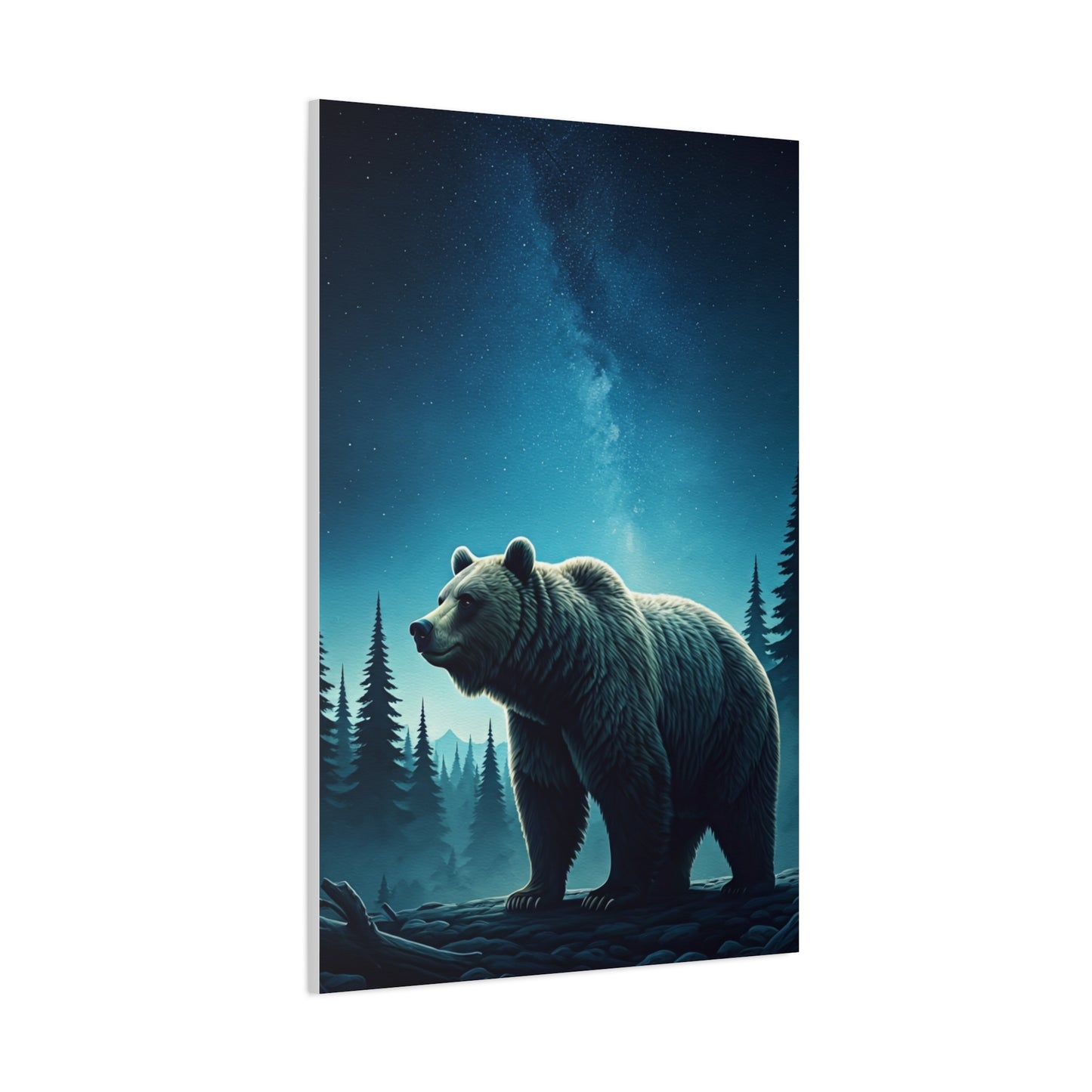 Midnight Wilderness Bear Under the Stars Wall Art & Canvas Prints