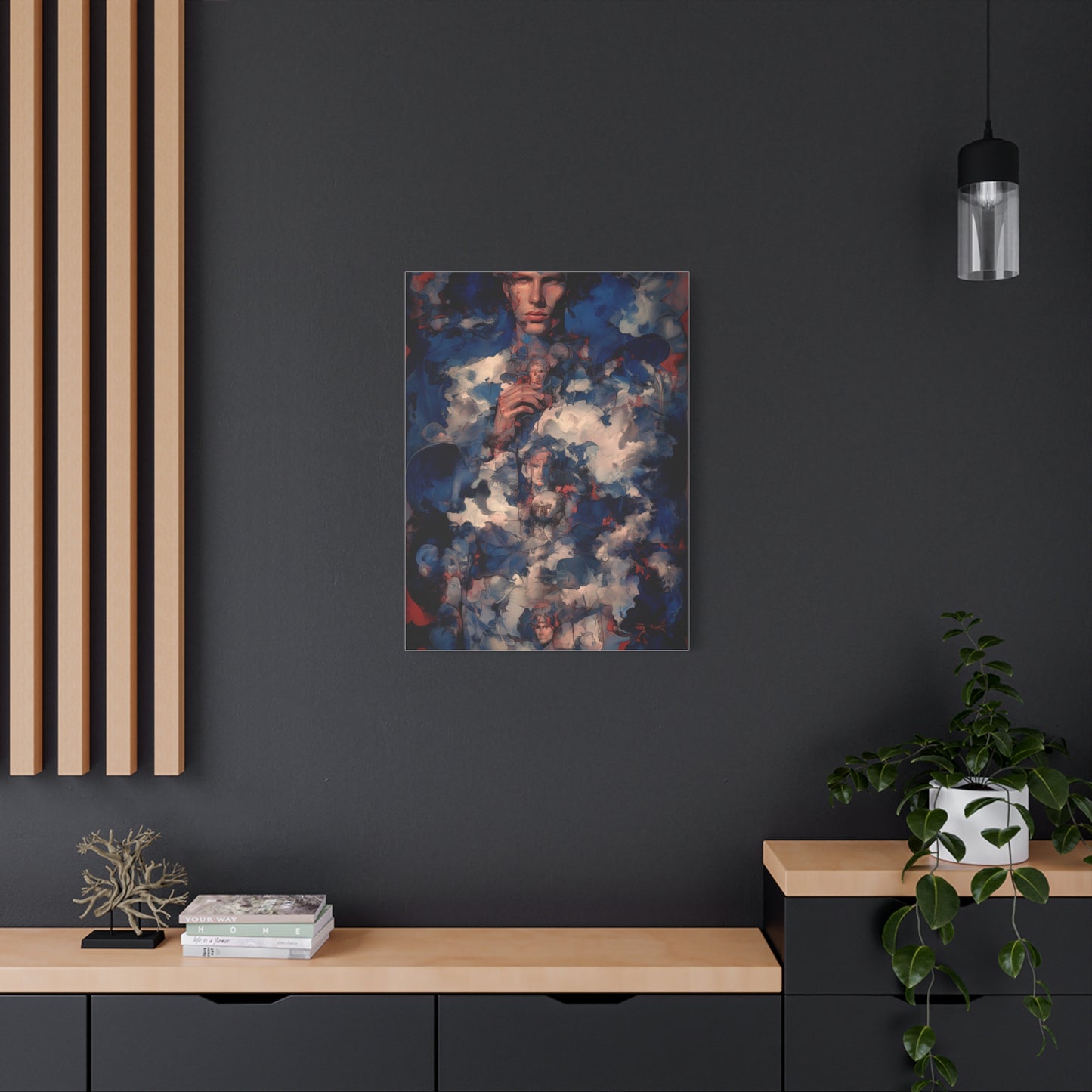 Surreal Cloud Portrait Composition Wall Art & Canvas Print