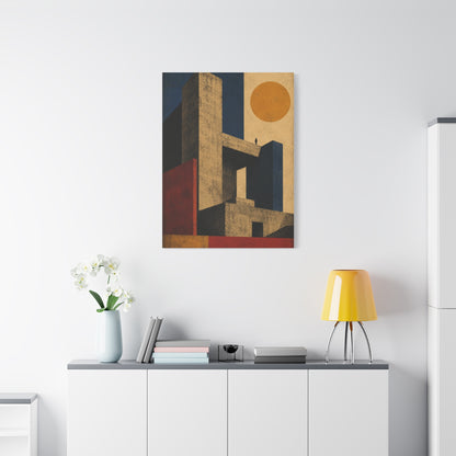 Monolithic Brutalist Architecture Study Wall Art & Canvas Print
