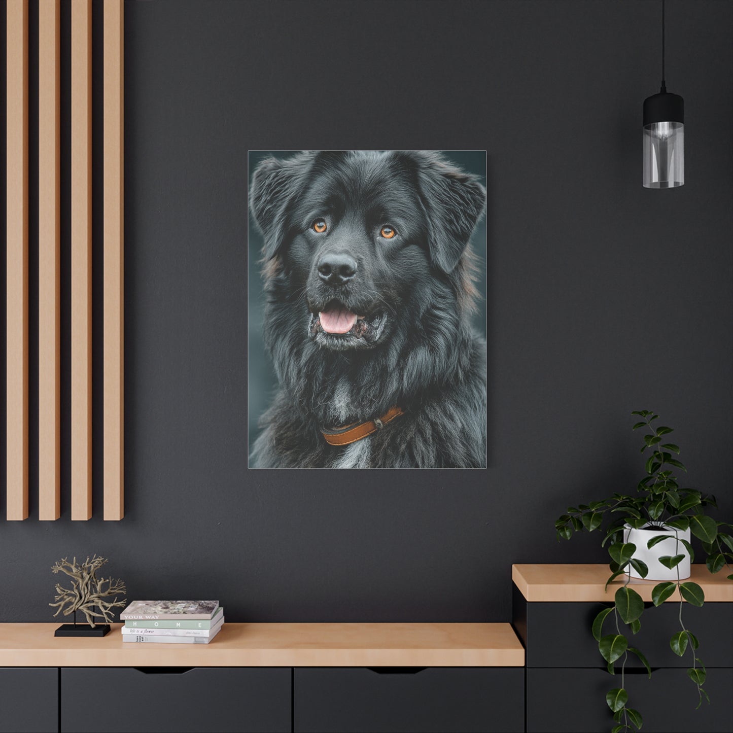 Noble Newfoundland Portrait Wall Art & Canvas Print