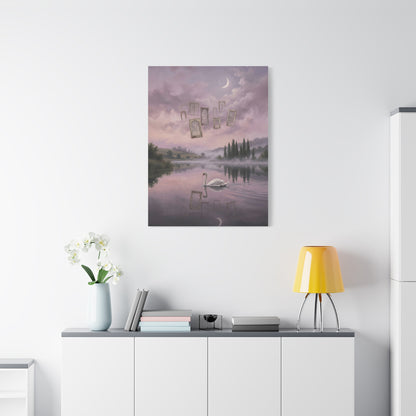 Surreal Swan Dreamscape Reflection Wall Art & Canvas Print