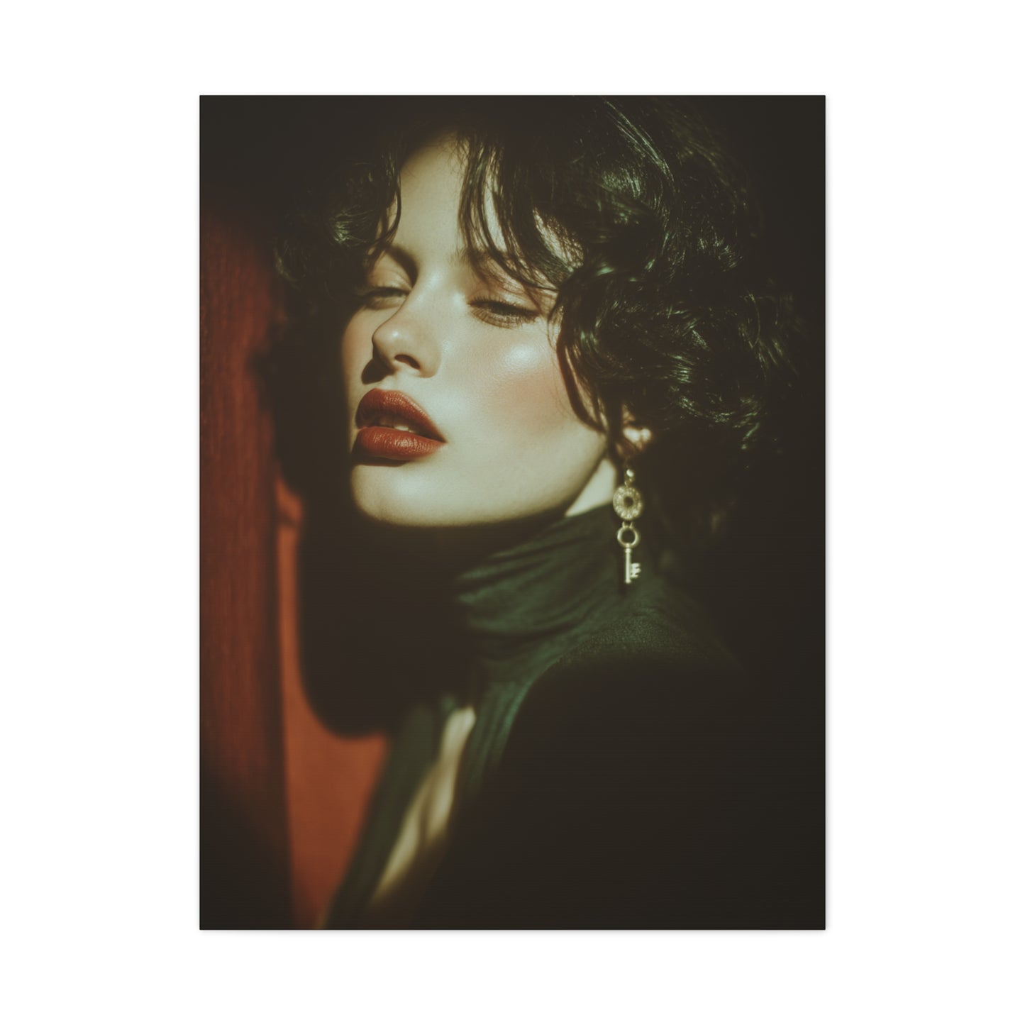 Vintage Key Noir Portrait Wall Art & Canvas Print