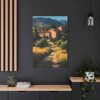 Tuscan Countryside Villa Path Wall Art & Canvas Print