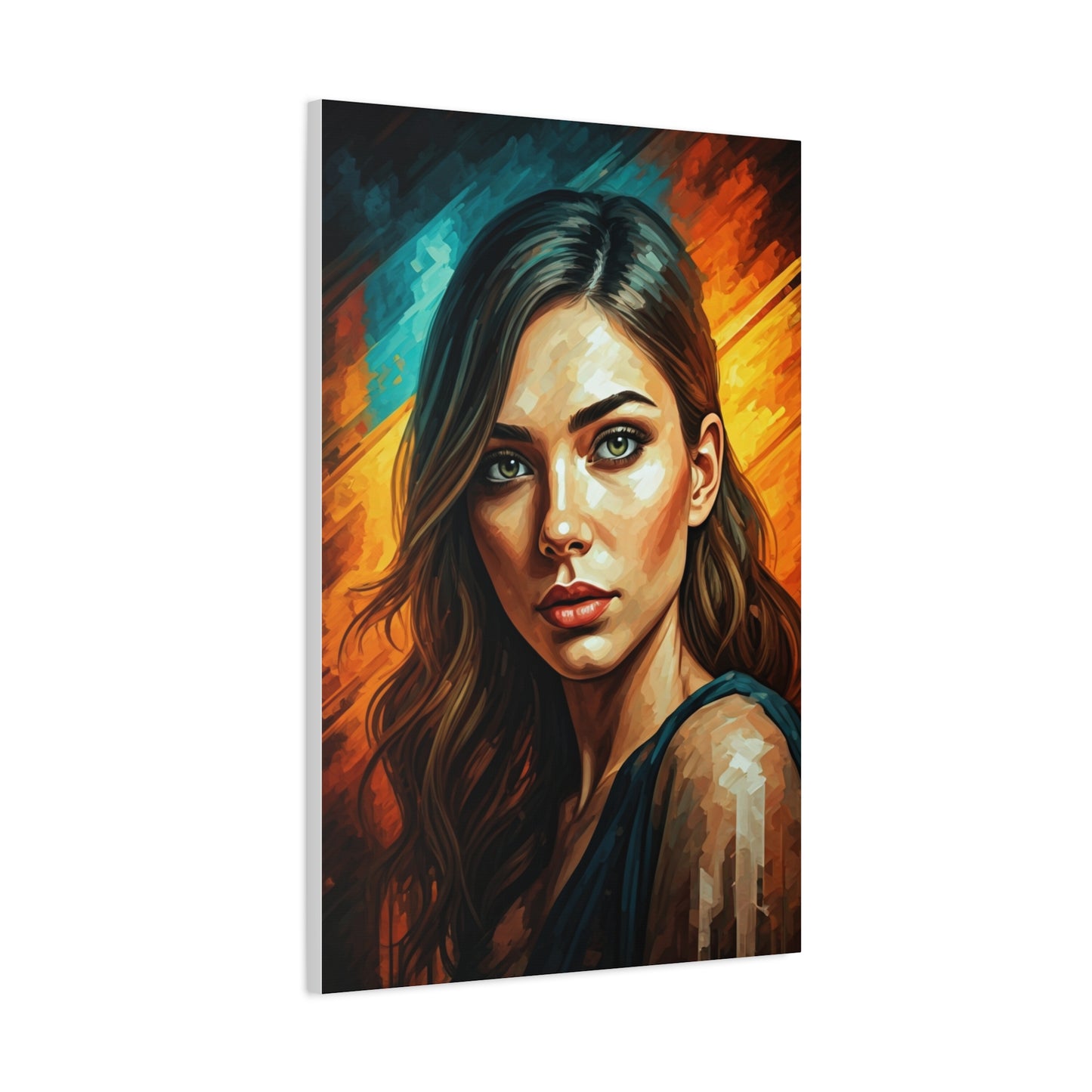 Ember Gaze Feminine Portrait Wall Art & Canvas Print