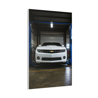 Chevrolet Camaro SS Hydraulic Lift Workshop Scene Wall Art & Canvas Prints