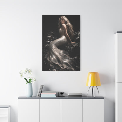 Pearl Ivory Mermaid Portrait Wall Art & Canvas Print