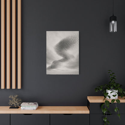 Murmuration Love Formation Monochrome Wall Art & Canvas Print