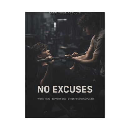 No Excuses Strength Wall Art & Canvas Print