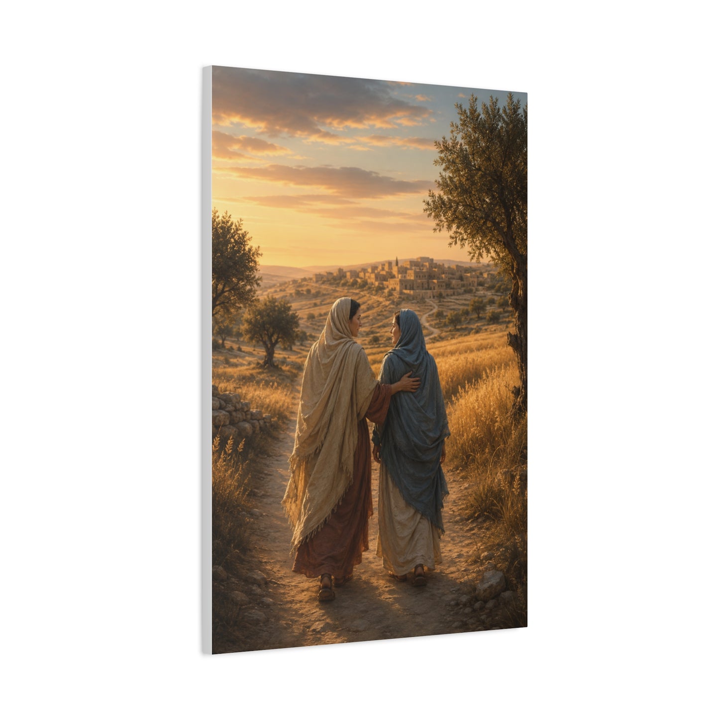 Golden Journey Companionship Landscape Wall Art & Canvas Print