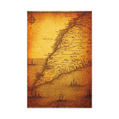 Soft Sepia Classic World Chart Wall Art & Canvas Prints