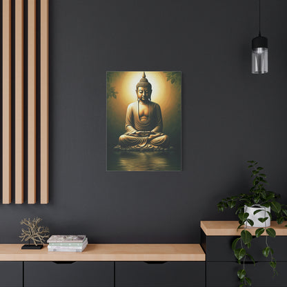Golden Reflection Buddha Serenity Wall Art & Canvas Prints
