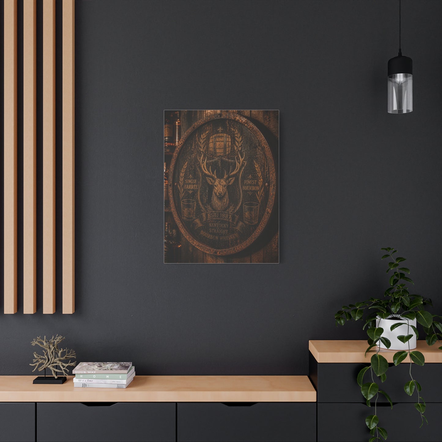 Bourbon Barrel Crest Wall Art & Canvas Print