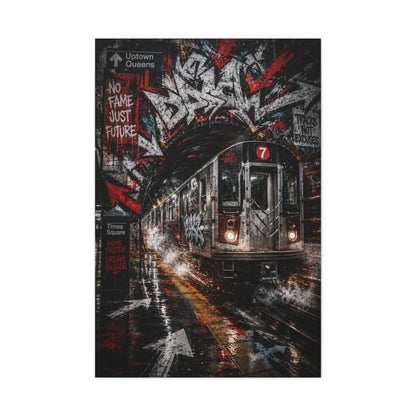 Graffiti Subway Train Chaos Street Wall Art & Canvas Print