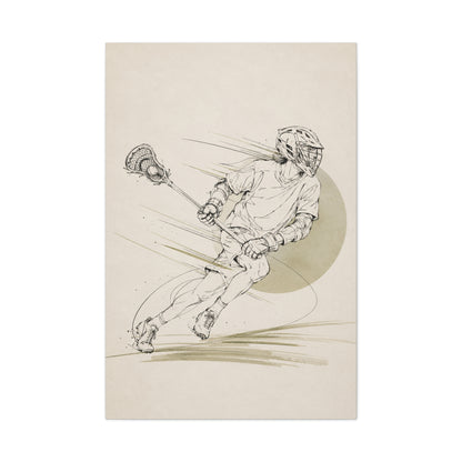 Minimal Lacrosse Motion Sports Wall Art & Canvas Print