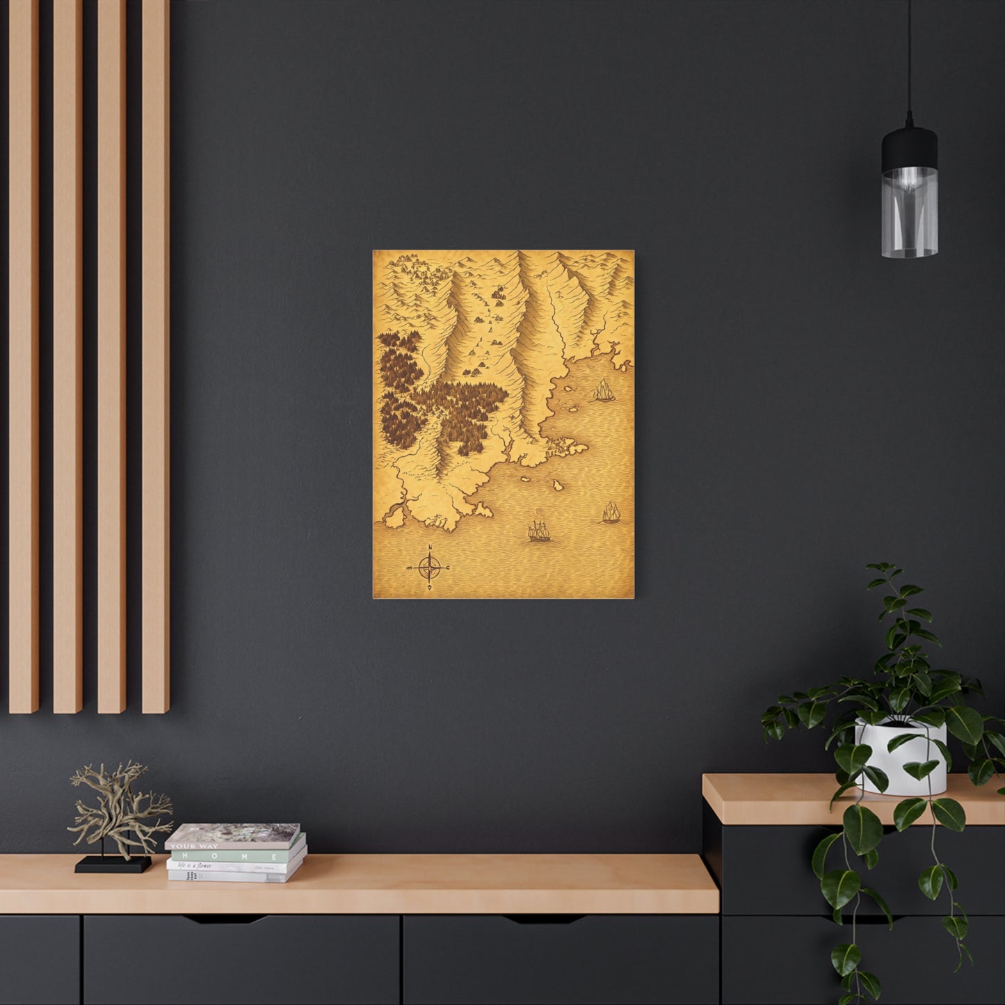 Antique Compass World Map Wall Art & Canvas Prints