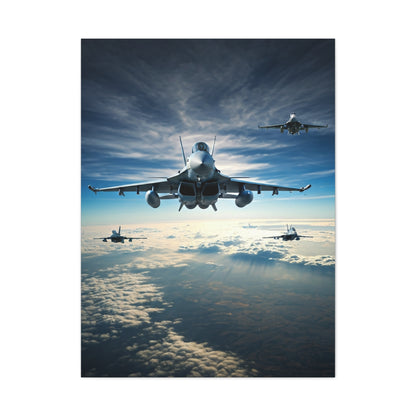 Skyborn Jet Through Cloud Kingdom Wall Art & Canvas Prints