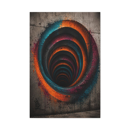 Urban Vortex Graffiti Tunnel Street Wall Art & Canvas Print