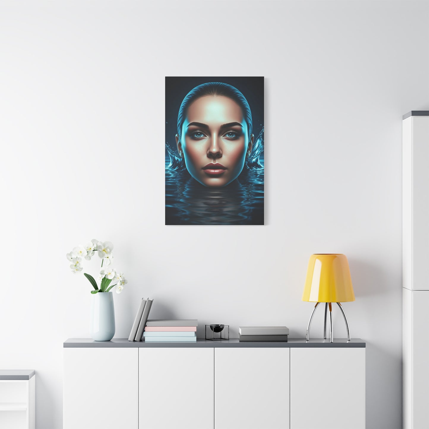Emerging Blue Reflection Portrait Wall Art & Canvas Prints