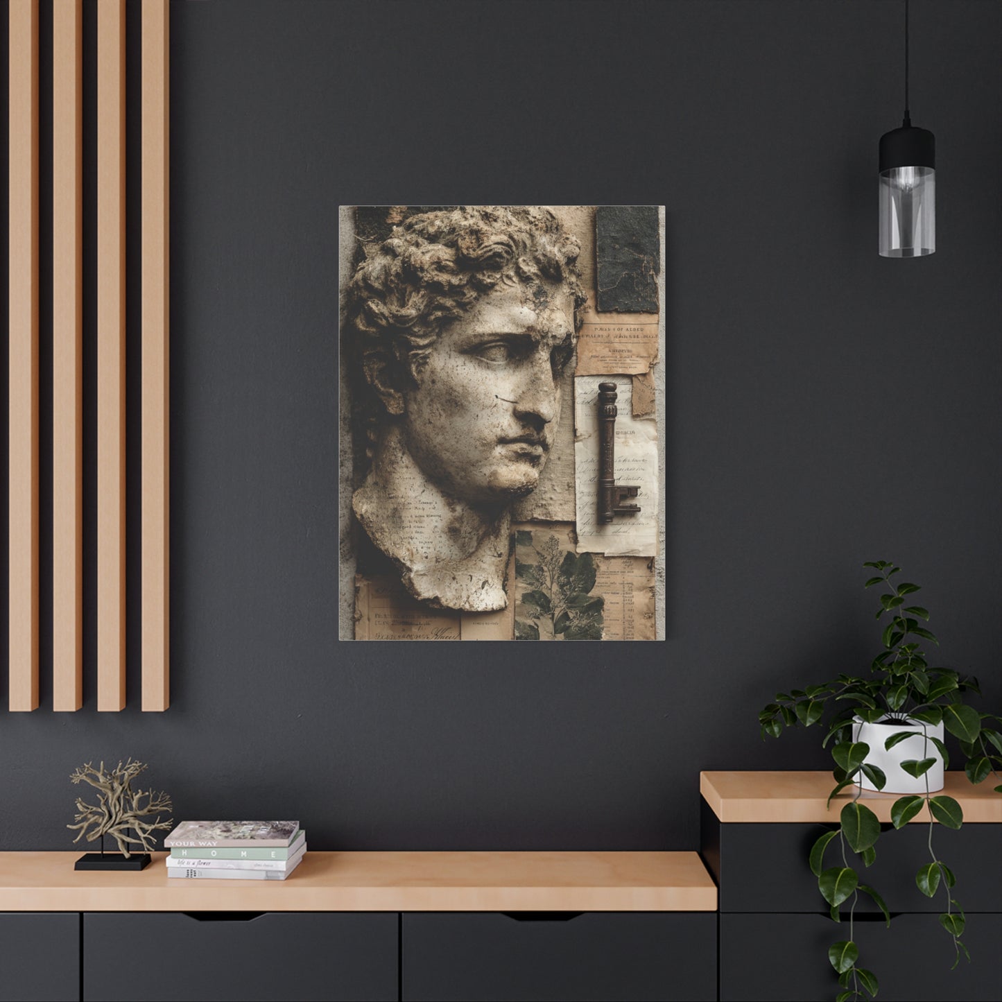 Antique Classical Bust Collage Wall Art & Canvas Print