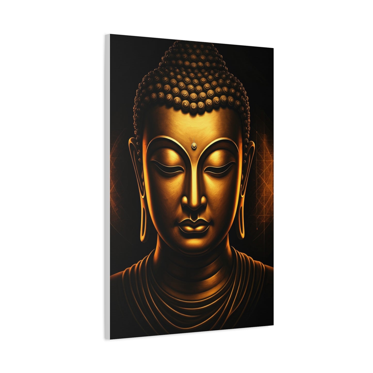 Golden Tranquility Buddha Portrait Wall Art & Canvas Prints