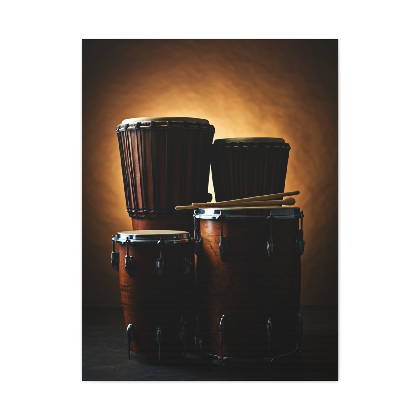 Traditional African Drum Ensemble Wall Art & Canvas Prints