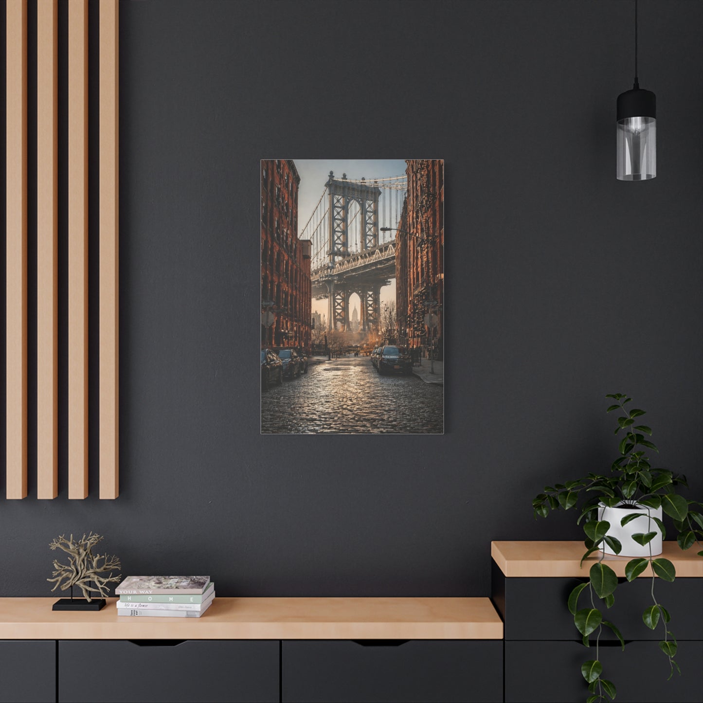 DUMBO Manhattan Bridge Perspective Wall Art & Canvas Print