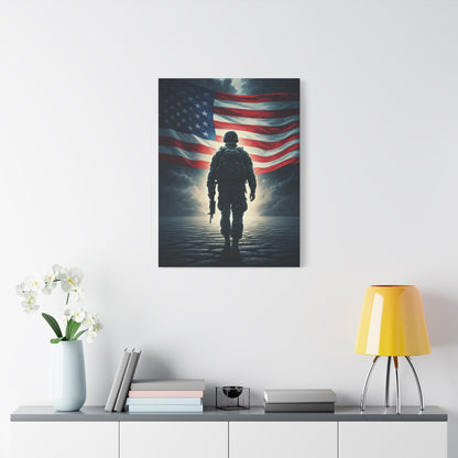 Soldier Standing for Freedom Wall Art & Canvas Prints .