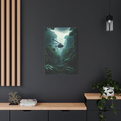 Vintage Fighter Aerial Dive Over City Wall Art & Canvas Prints