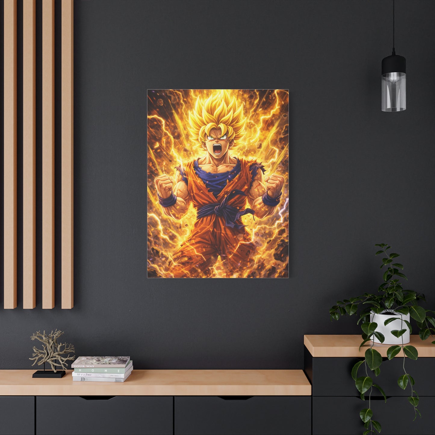 Goku Super Saiyan Power Awakening Wall Art & Canvas Print