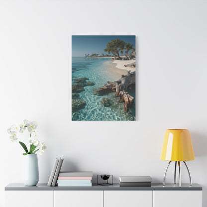Tropical Driftwood Cove Wall Art & Canvas Print