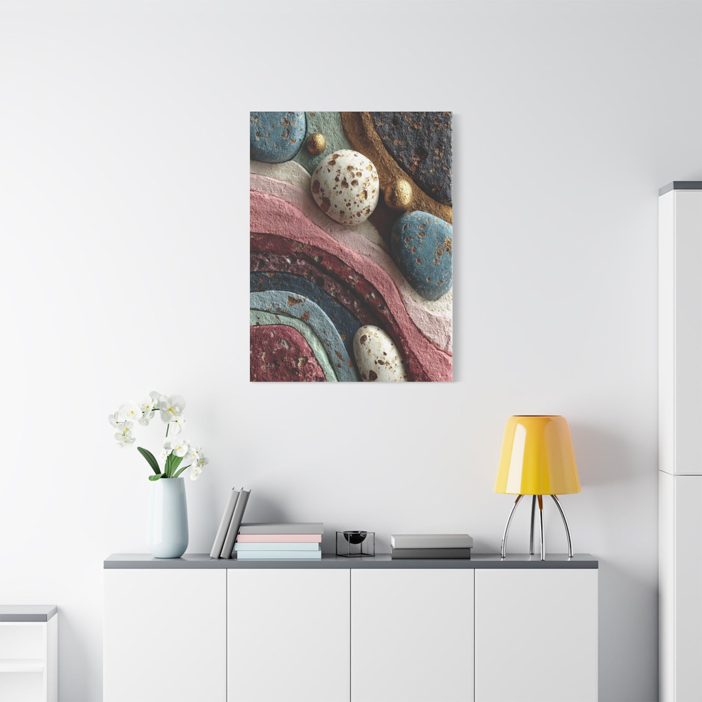 Layered Mineral Stone Abstract Wall Art & Canvas Print