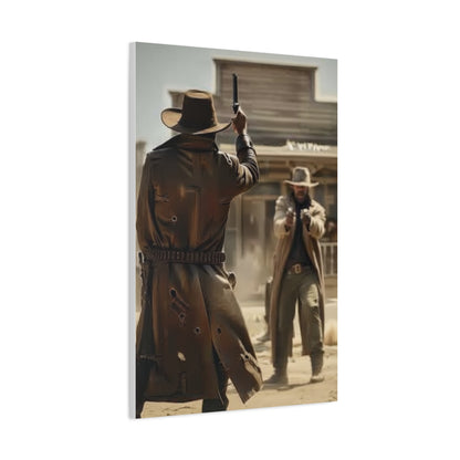 High Noon Gunslinger Duel Wall Art & Canvas Print