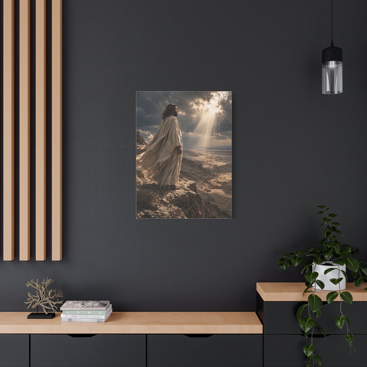 Christ Overlooking the Wilderness Light Wall Art & Canvas Print