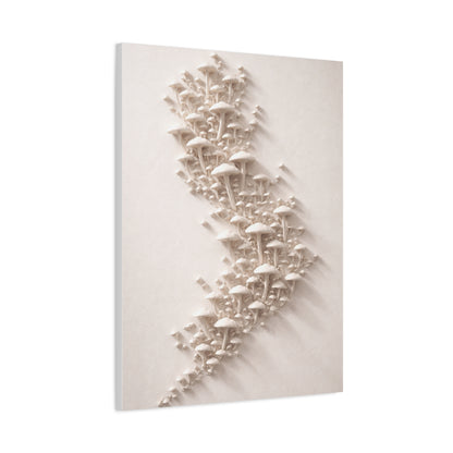 Modular 3D Stick-On Mushroom Colony Wall Art & Canvas Print