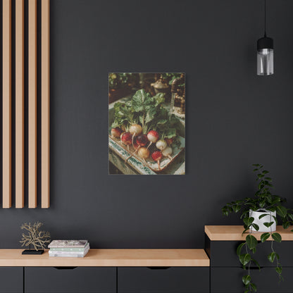 Fresh Garden Radishes Farm Sink Wall Art & Canvas Print