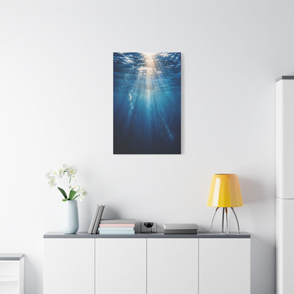 Underwater Sunlight Depth Ocean Scene Wall Art & Canvas Print